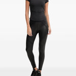 Leggings con logo  in nero Adidas by stella mc cartney - donna 