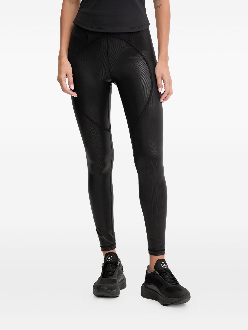 Leggings con logo  in nero Adidas by stella mc cartney - donna 
