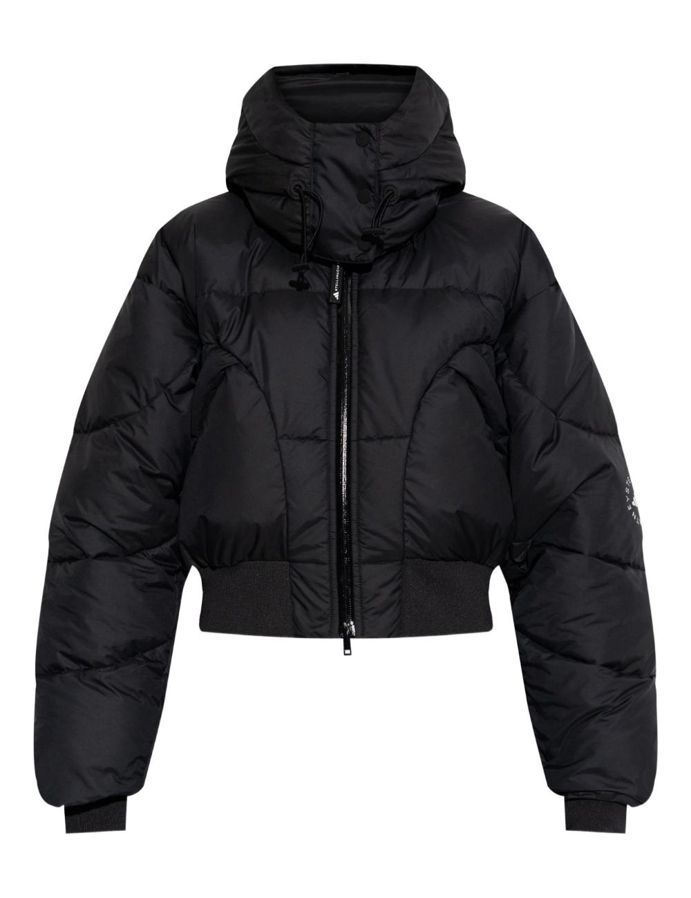 Giacca trapuntata con cappuccio in nero Adidas by stella mc cartney - donna 