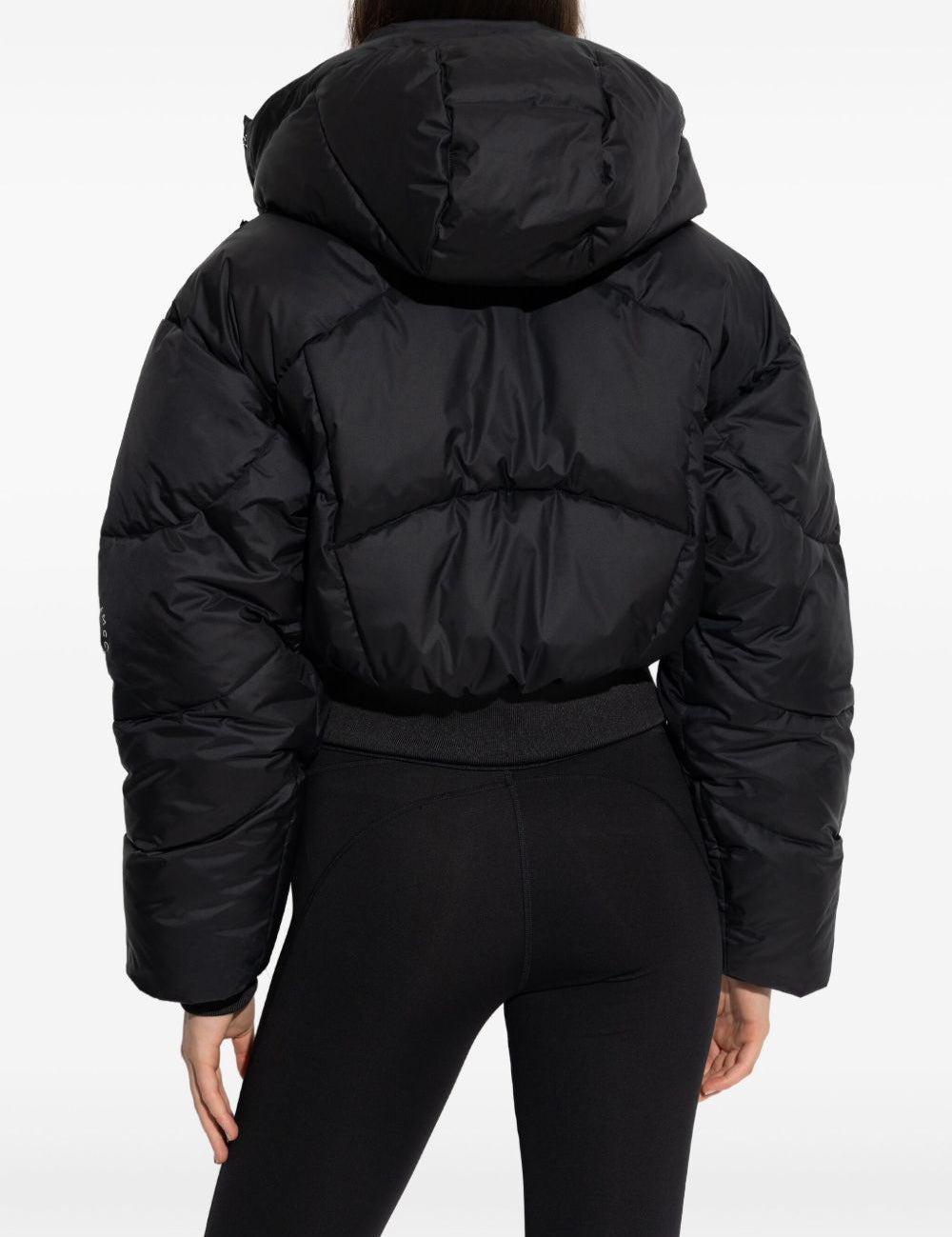 Giacca trapuntata con cappuccio in nero Adidas by stella mc cartney - donna 