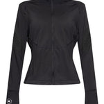 Giacca con zip a collo alto in nero Adidas by stella mc cartney - donna 
