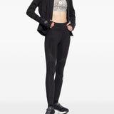 Giacca con zip a collo alto in nero Adidas by stella mc cartney - donna 
