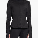 Giacca con zip a collo alto in nero Adidas by stella mc cartney - donna 