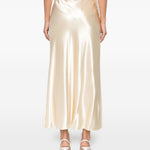 Gonna midi in raso avorio Alberta Ferretti - donna 