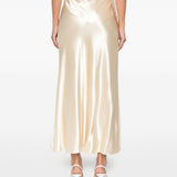 Gonna midi in raso avorio Alberta Ferretti - donna 