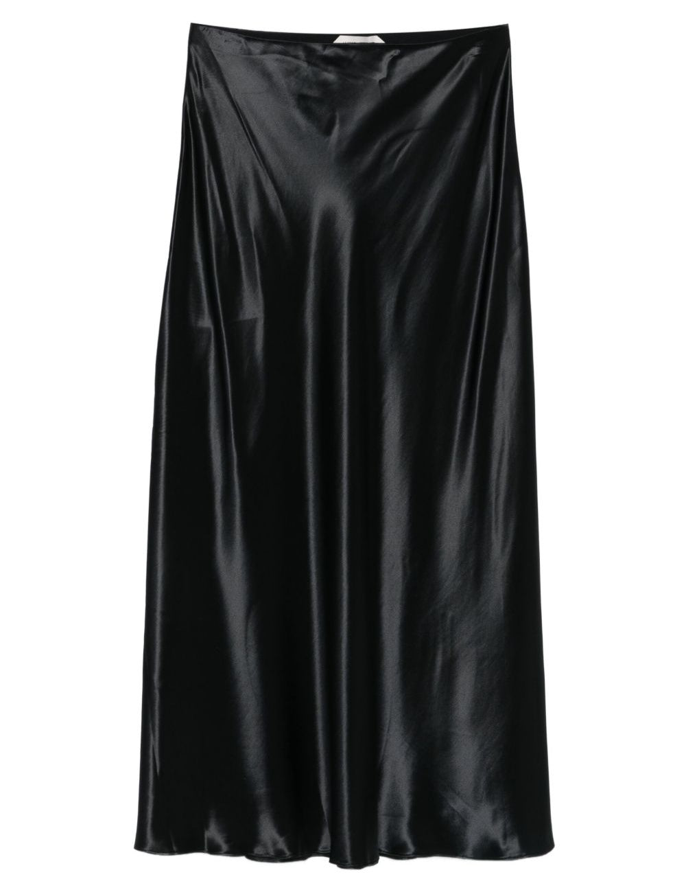 Gonna midi in raso nero Alberta Ferretti - donna 
