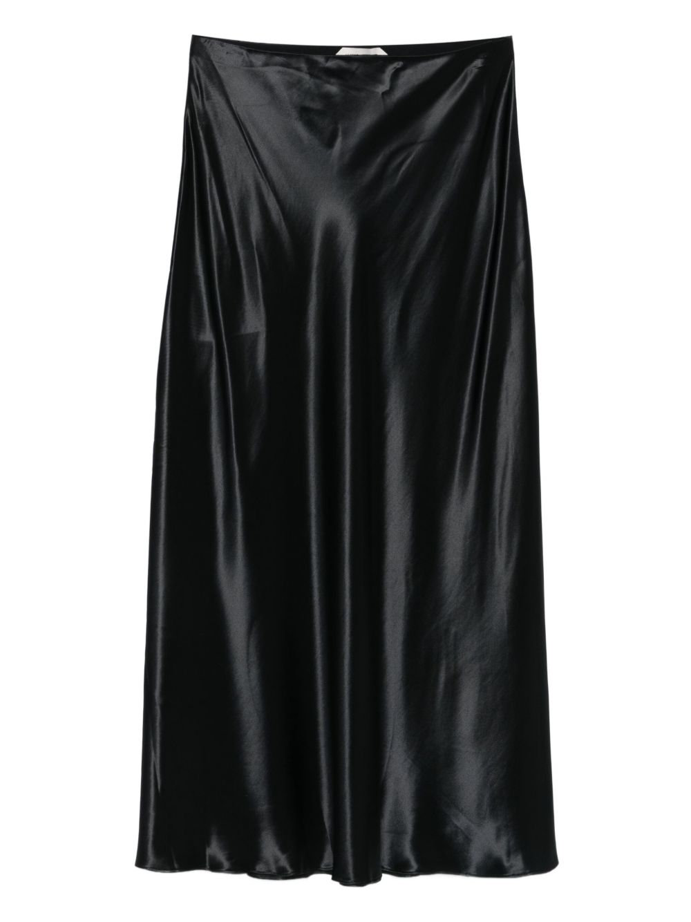 Gonna midi in raso nero Alberta Ferretti - donna 