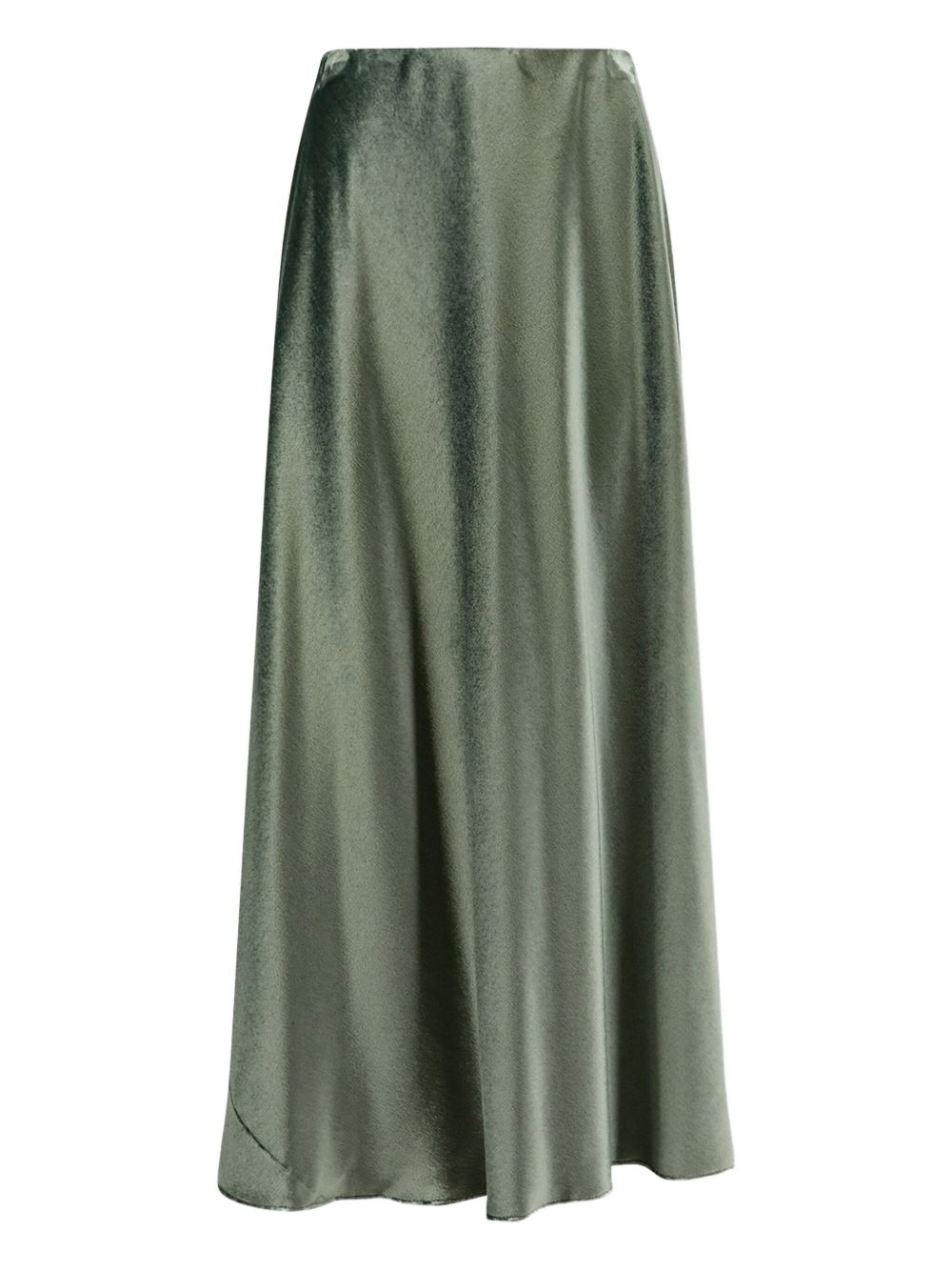 Gonna midi in satin verde Alberta Ferretti - donna 