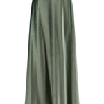 Gonna midi in satin verde Alberta Ferretti - donna 