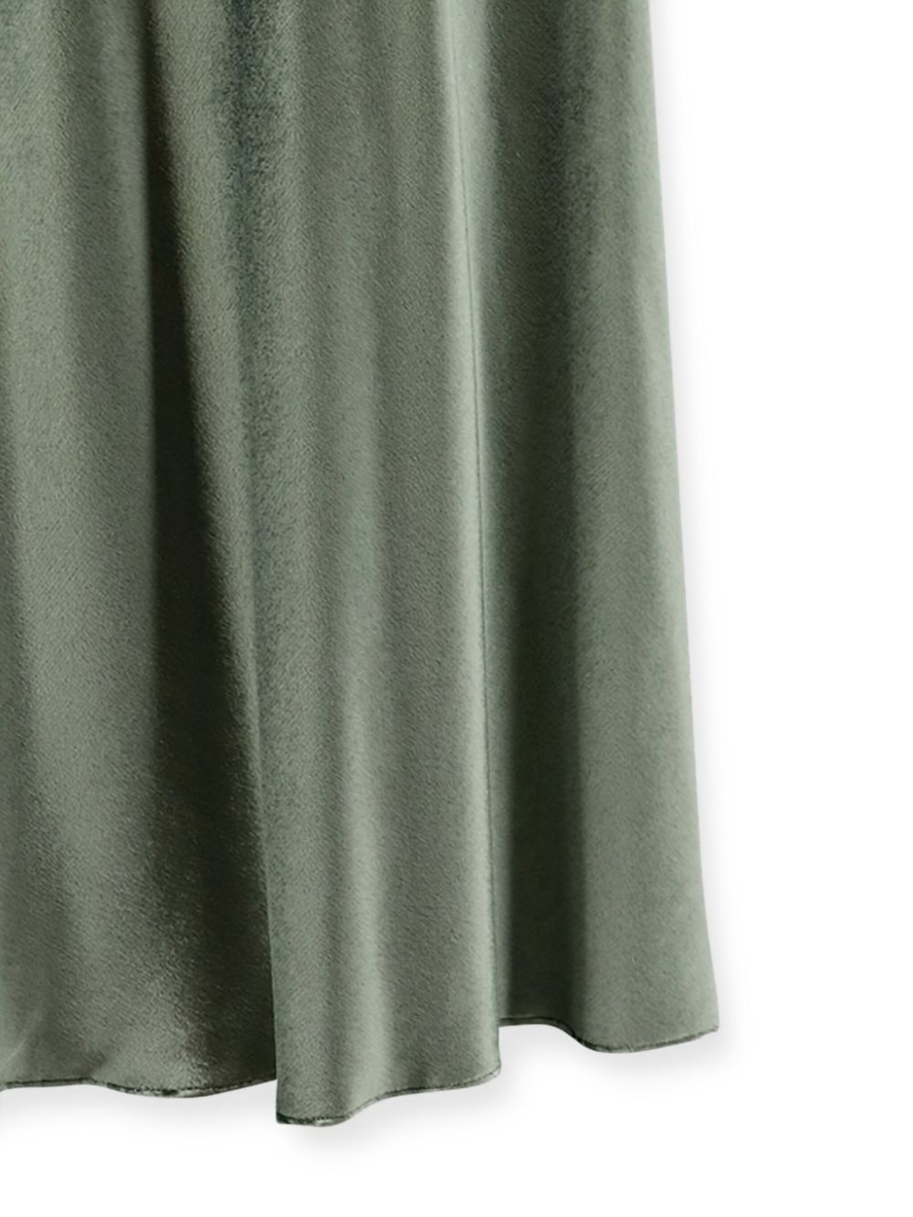 Gonna midi in satin verde Alberta Ferretti - donna 