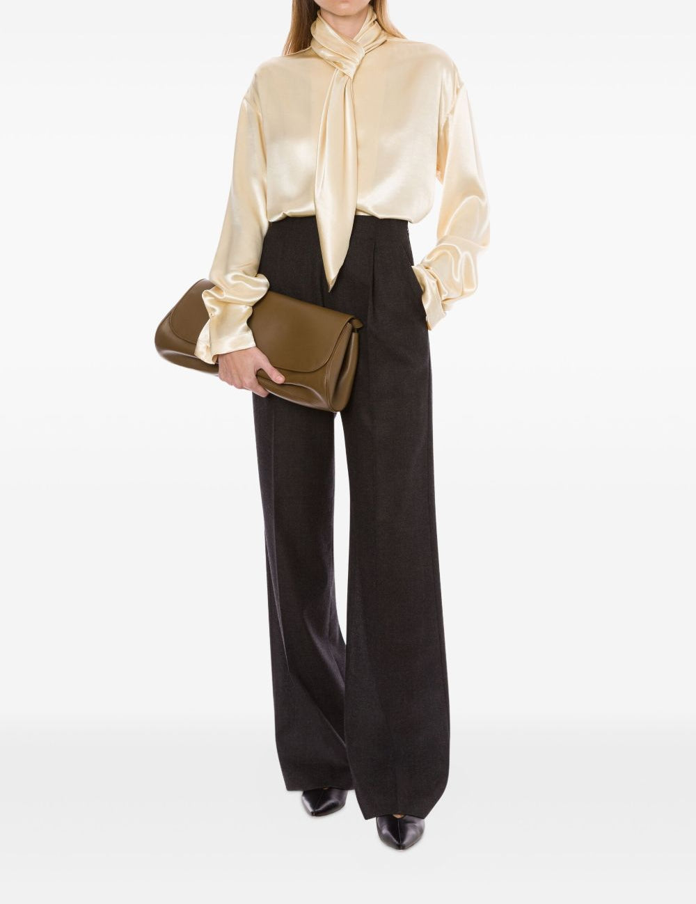 Blusa in raso in beige Alberta ferretti - donna 