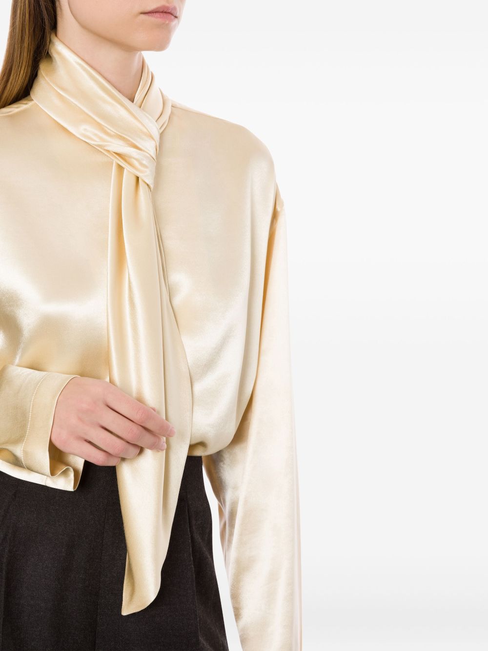 Blusa in raso in beige Alberta ferretti - donna 
