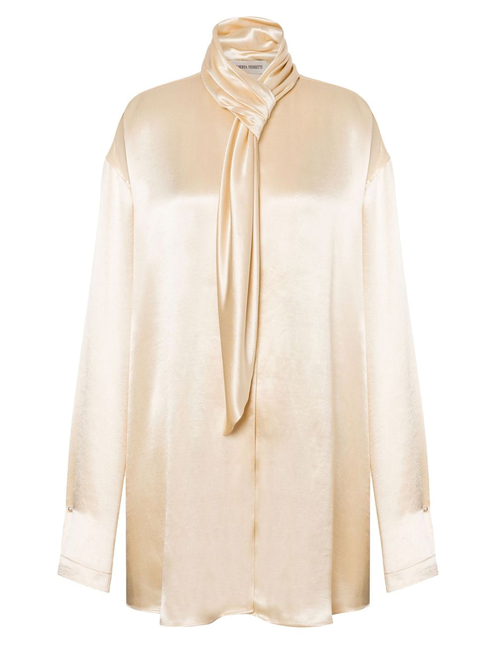 Blusa in raso in beige Alberta ferretti - donna 