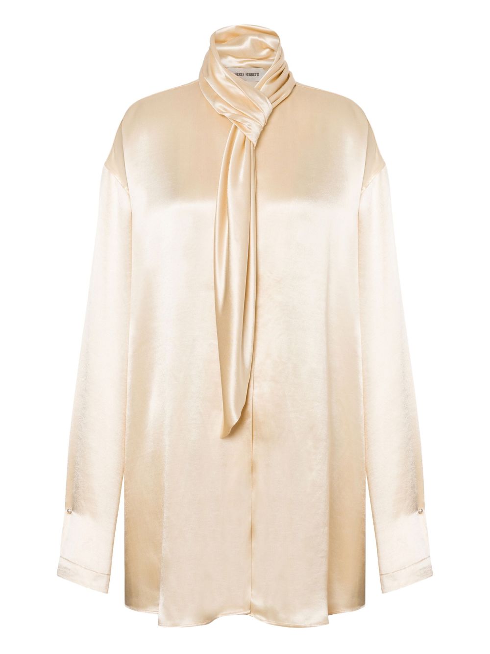 Blusa in raso in beige Alberta ferretti - donna 