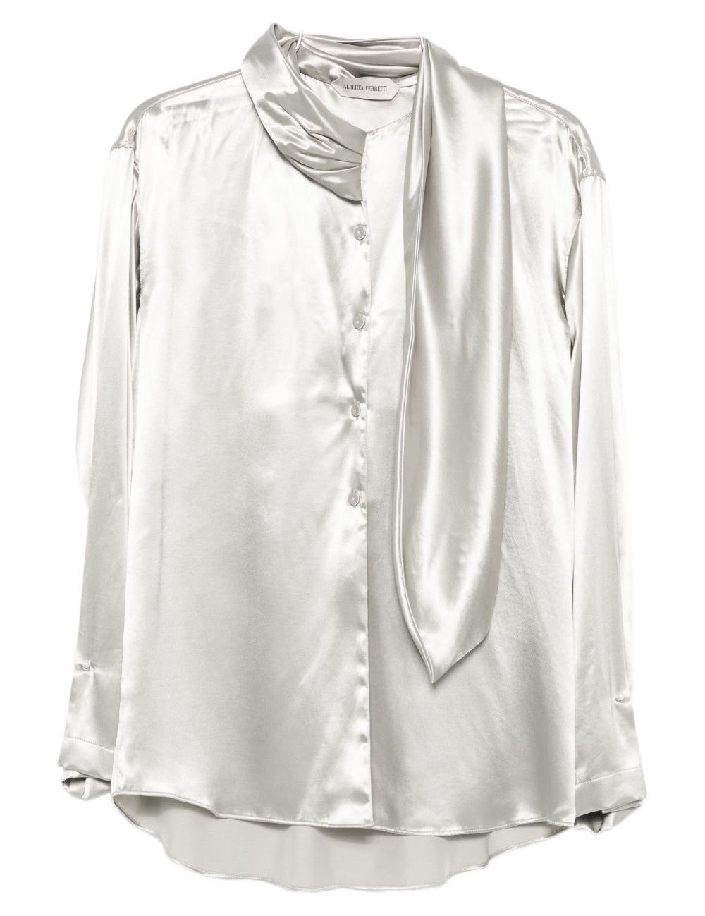 Blusa in raso con nodo in argento Alberta Ferretti - donna 