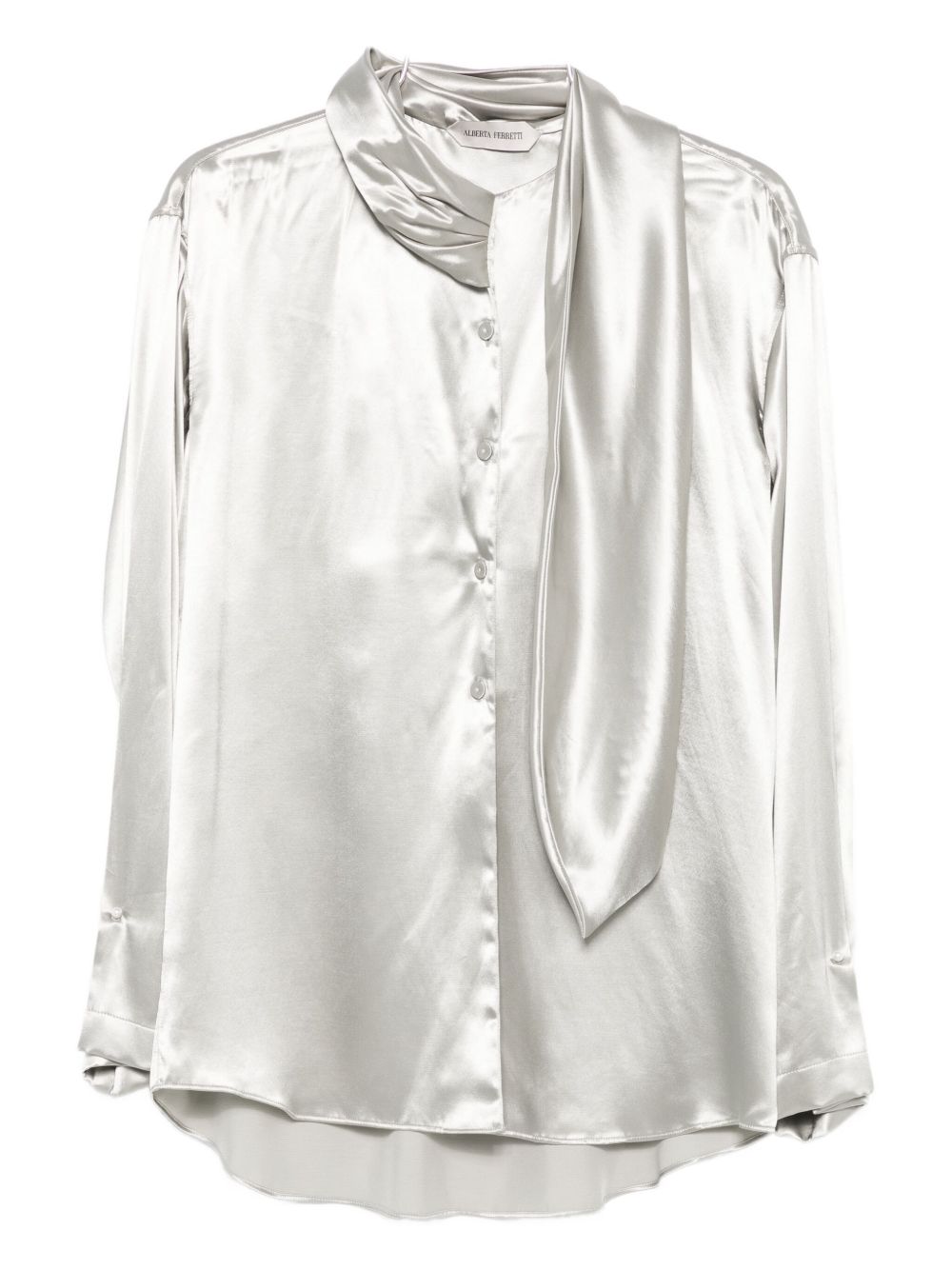 Blusa in raso con nodo in argento Alberta Ferretti - donna 