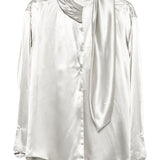 Blusa in raso con nodo in argento Alberta Ferretti - donna 