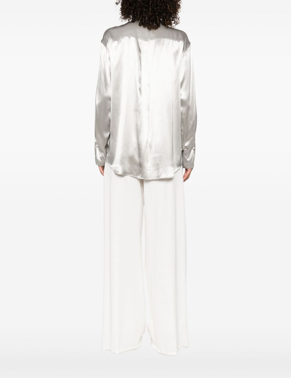 Blusa in raso con nodo in argento Alberta Ferretti - donna 