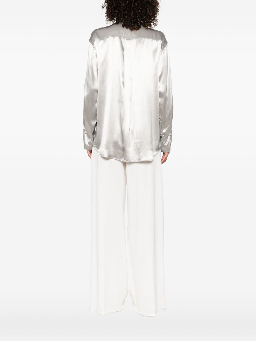 Blusa in raso con nodo in argento Alberta Ferretti - donna 