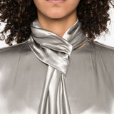 Blusa in raso con nodo in argento Alberta Ferretti - donna 