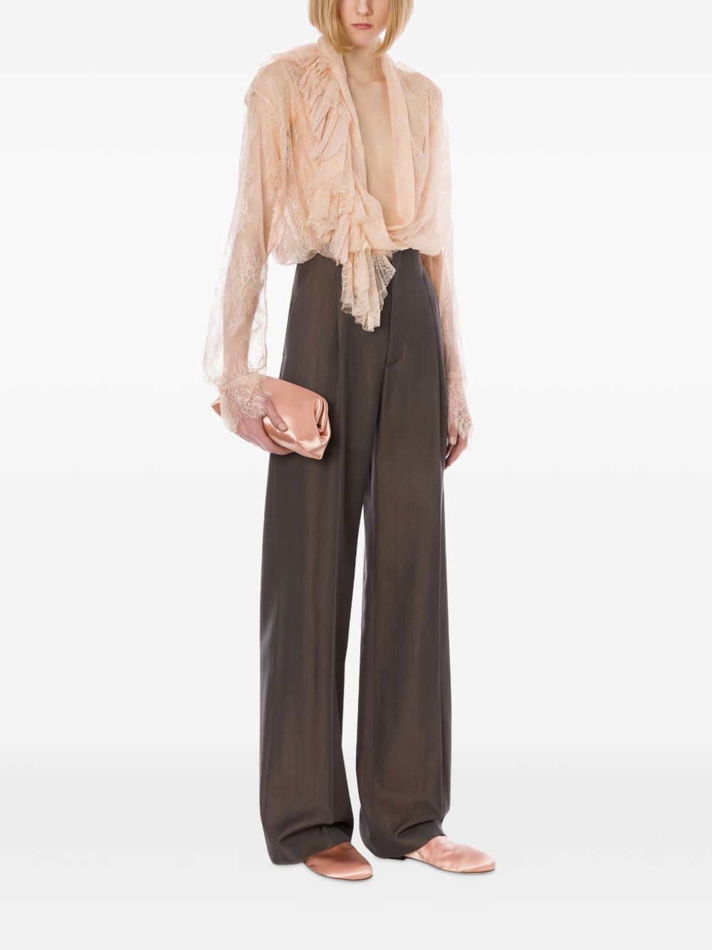 Blusa in pizzo rosa Alberta Ferretti - donna 