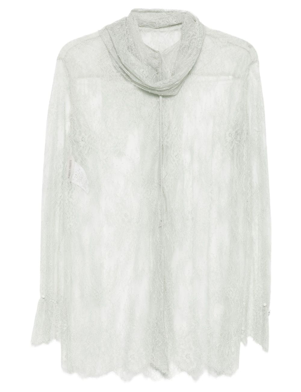 Blusa in pizzo grigio chiaro Alberta Ferretti - donna 