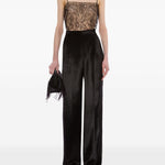 Pantaloni a vita alta in nero Alberta Ferretti - donna 