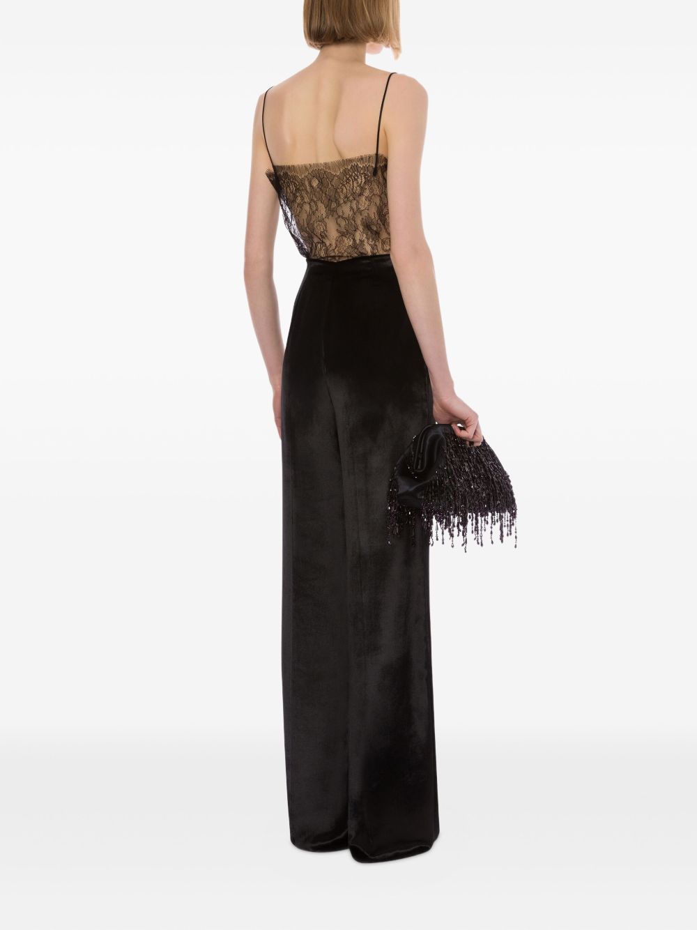 Pantaloni a vita alta in nero Alberta Ferretti - donna 