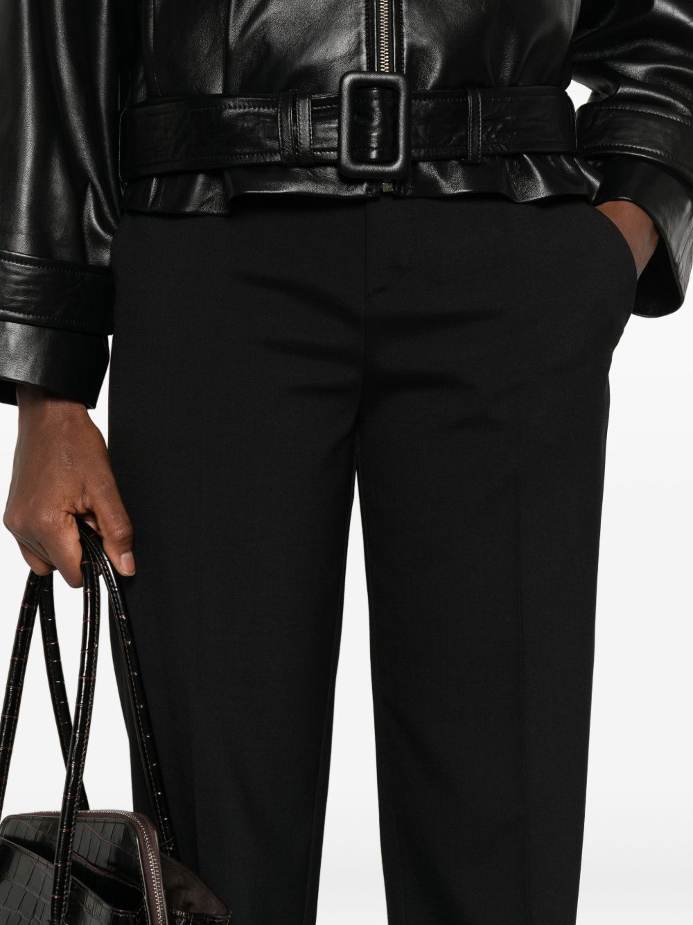 Pantaloni dritti in nero Alberta Ferretti - donna 