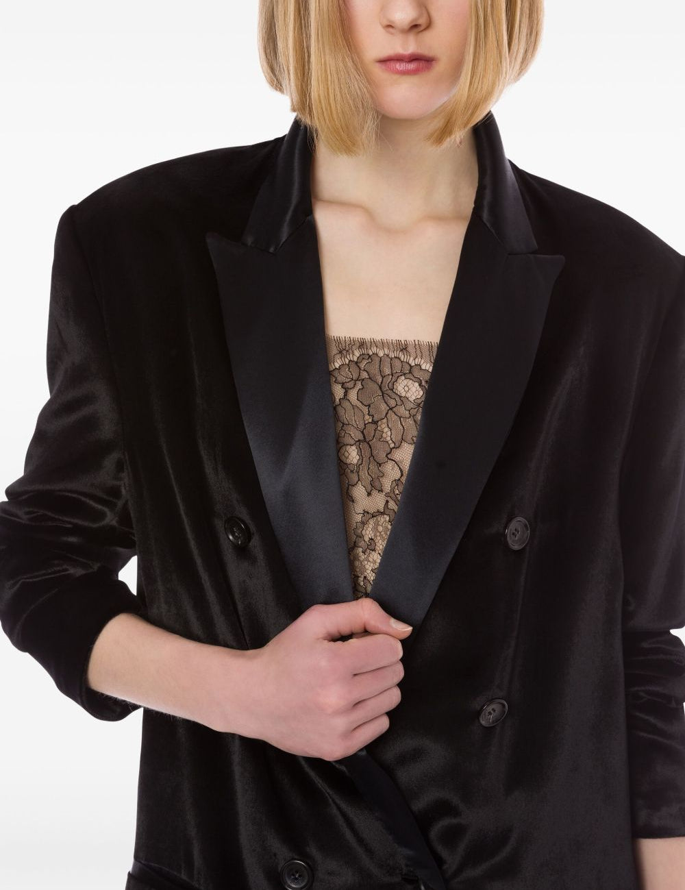 Blazer doppiiopetto in nero Alberta Ferretti - donna 