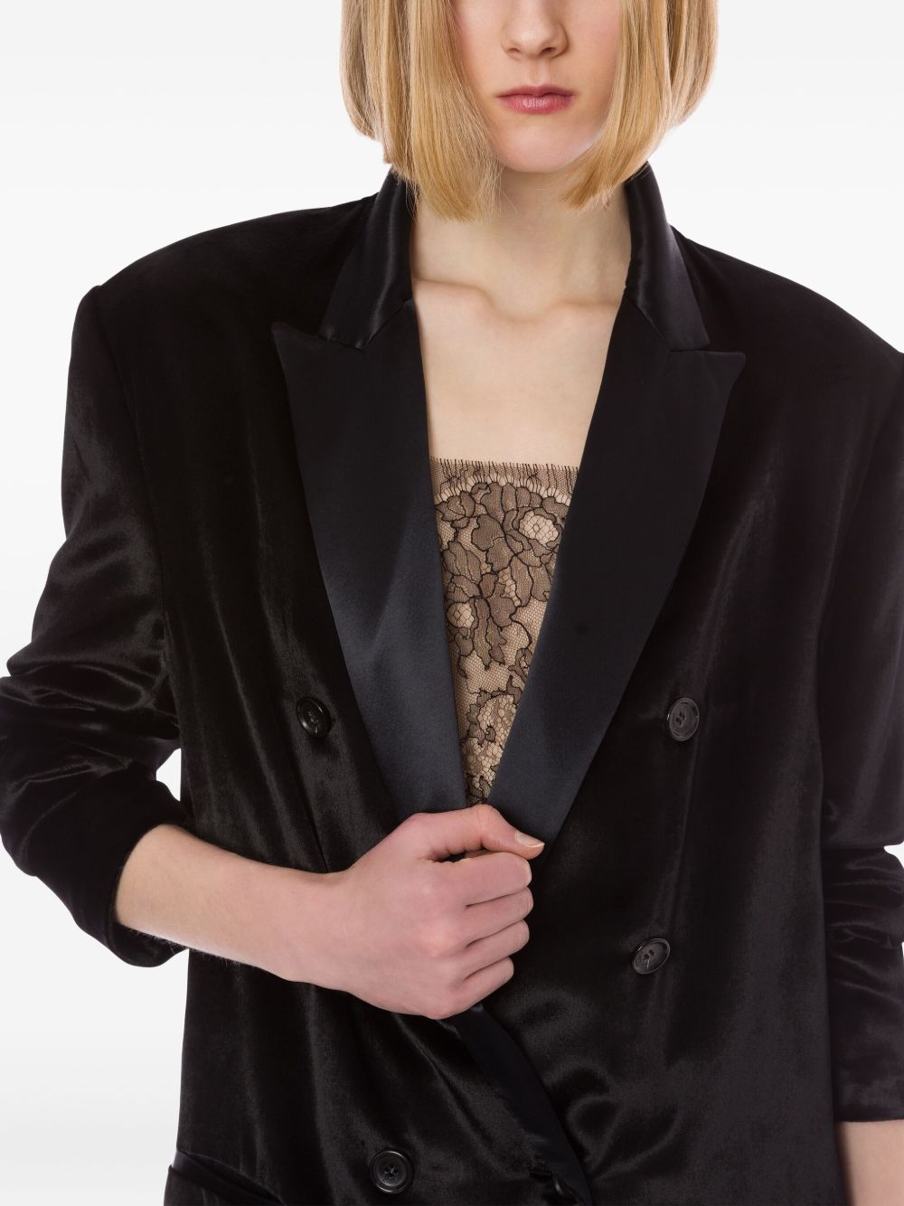 Blazer doppiiopetto in nero Alberta Ferretti - donna 