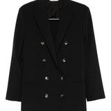 Blazer doppiopetto in nero Alberta Ferretti - donna 