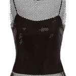 Canotta a rete in nero Alberta Ferretti - donna 