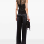 Canotta a rete in nero Alberta Ferretti - donna 
