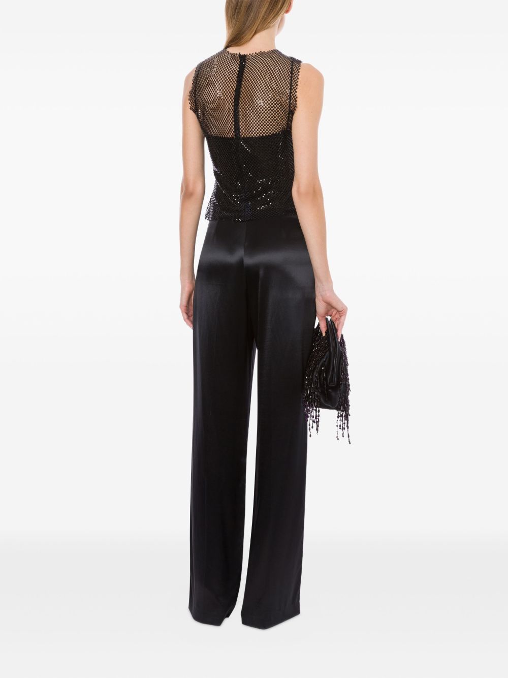 Canotta a rete in nero Alberta Ferretti - donna 