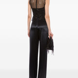 Canotta a rete in nero Alberta Ferretti - donna 