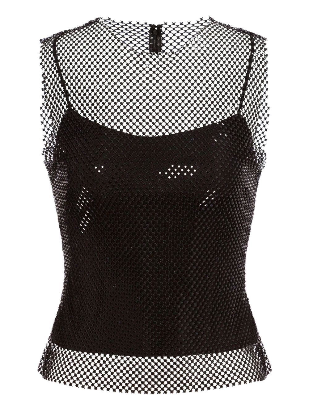 Canotta a rete in nero Alberta Ferretti - donna 