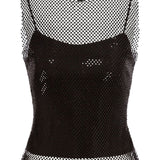 Canotta a rete in nero Alberta Ferretti - donna 