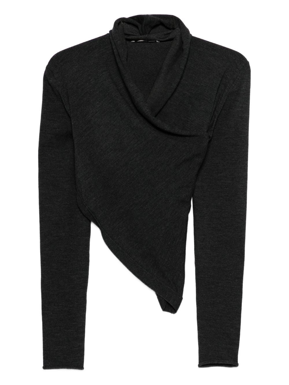 Maglione a maniche lunghe con design a incrocio in grigio Alberta ferretti - donna 