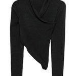 Maglione a maniche lunghe con design a incrocio in grigio Alberta ferretti - donna 