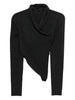 Alberta Ferretti women's long sleeve crossover design sweater in grey