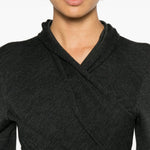 Maglione a maniche lunghe con design a incrocio in grigio Alberta ferretti - donna 