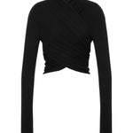 Maglia incrociata in nero Alberta Ferretti - donna 