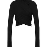 Maglia incrociata in nero Alberta Ferretti - donna 