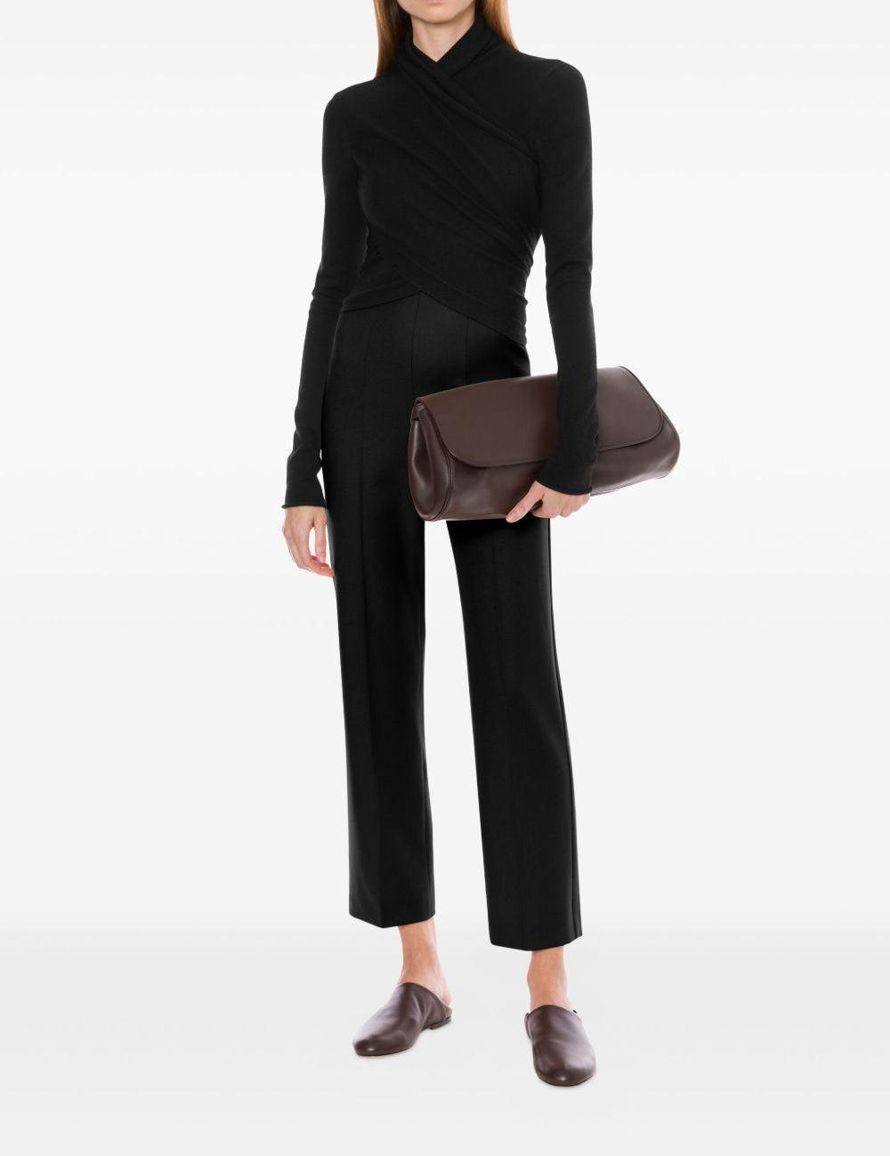 Maglia incrociata in nero Alberta Ferretti - donna 