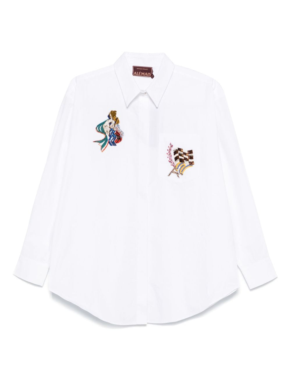Camicia in cotone con ricami in bianco Alemais - donna 