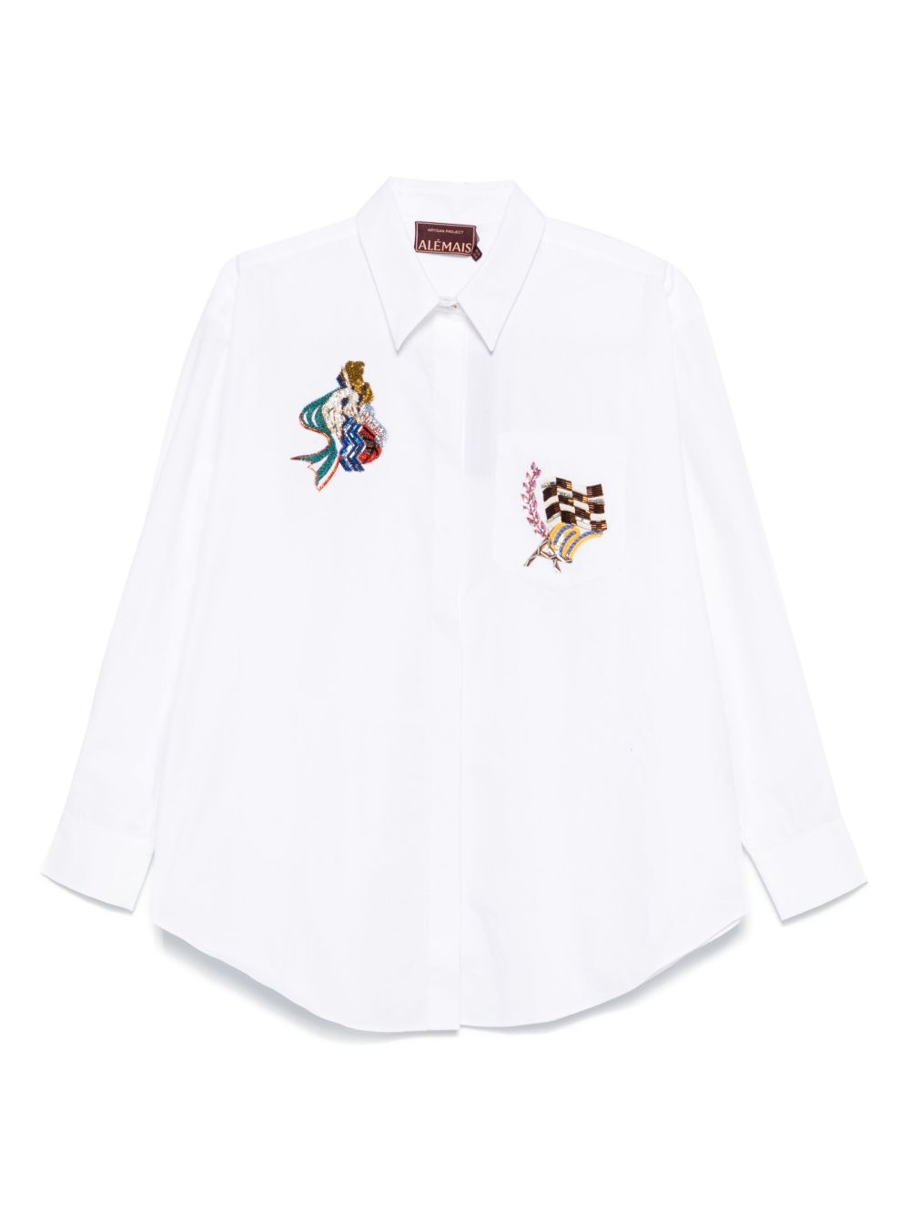 Camicia in cotone con ricami in bianco Alemais - donna 