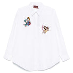 Camicia in cotone con ricami in bianco Alemais - donna 
