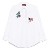 Camicia in cotone con ricami in bianco Alemais - donna 