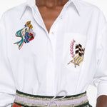 Camicia in cotone con ricami in bianco Alemais - donna 